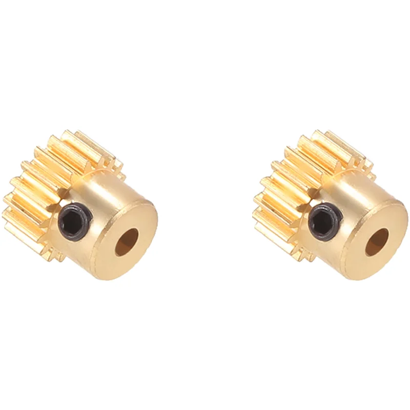 HOT-3PCS 3.175Mm As Messing Rondsel Motor Gear 32DP 48DP 64DP M0.6 Voor 1/10 1/8 RC Auto 3650 3660 Onderdelen 18 T