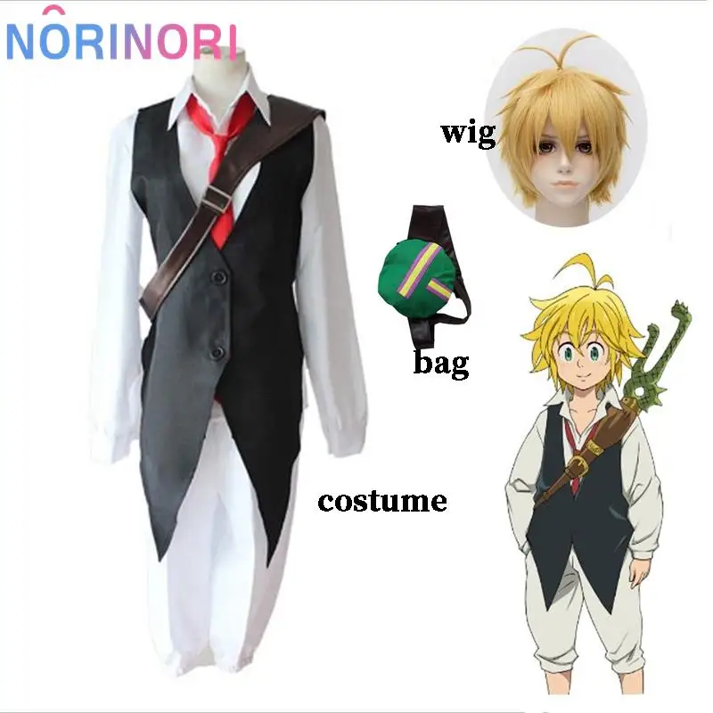 Anime siedem Cosplay Meliodas Dragon\'s Sin of Wrath przebranie na karnawał żaroodporne włosy syntetyczne Perucas peruki