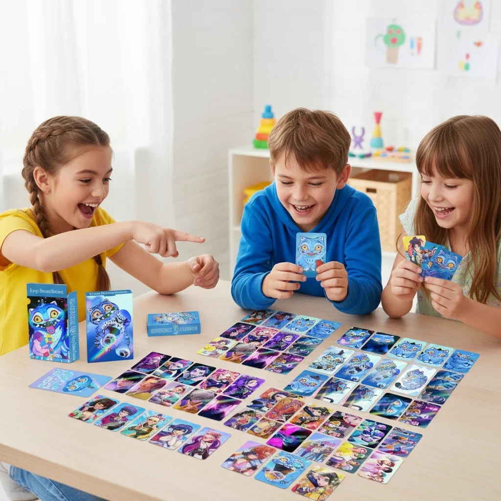 

Аниме K-Pop Demon Hunters Ломо-карта и наклейки для девочек и мальчиков, групповые HD LOMO-карты, коллекция для фанатов, водонепроницаемые декоративные