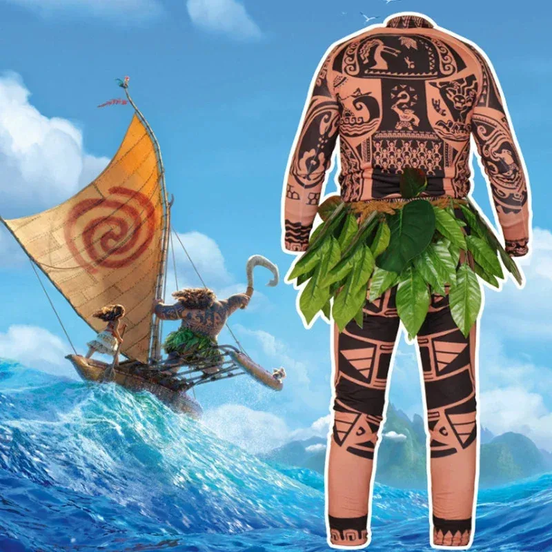 Cosplay Maui Tattoo T Shirt/Pants Halloween Adult Mens Women Cosplay Costumes Novelty Father And Son RolePlay Outfit Gift