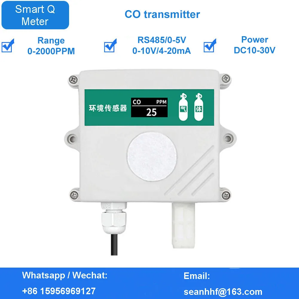 

LED Display Carbon monoxide sensor basement garage relay switching value CO gas concentration detection transfer RS485