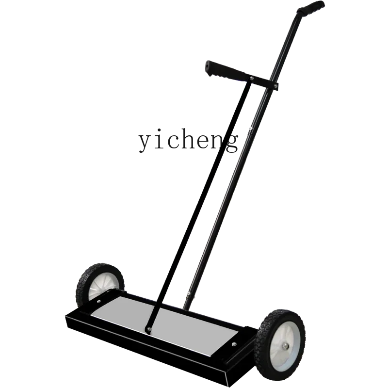 TQH ground iron picker hand push type strong iron suction cart  filings cleaning workshop iron remover strong magnetic pick
