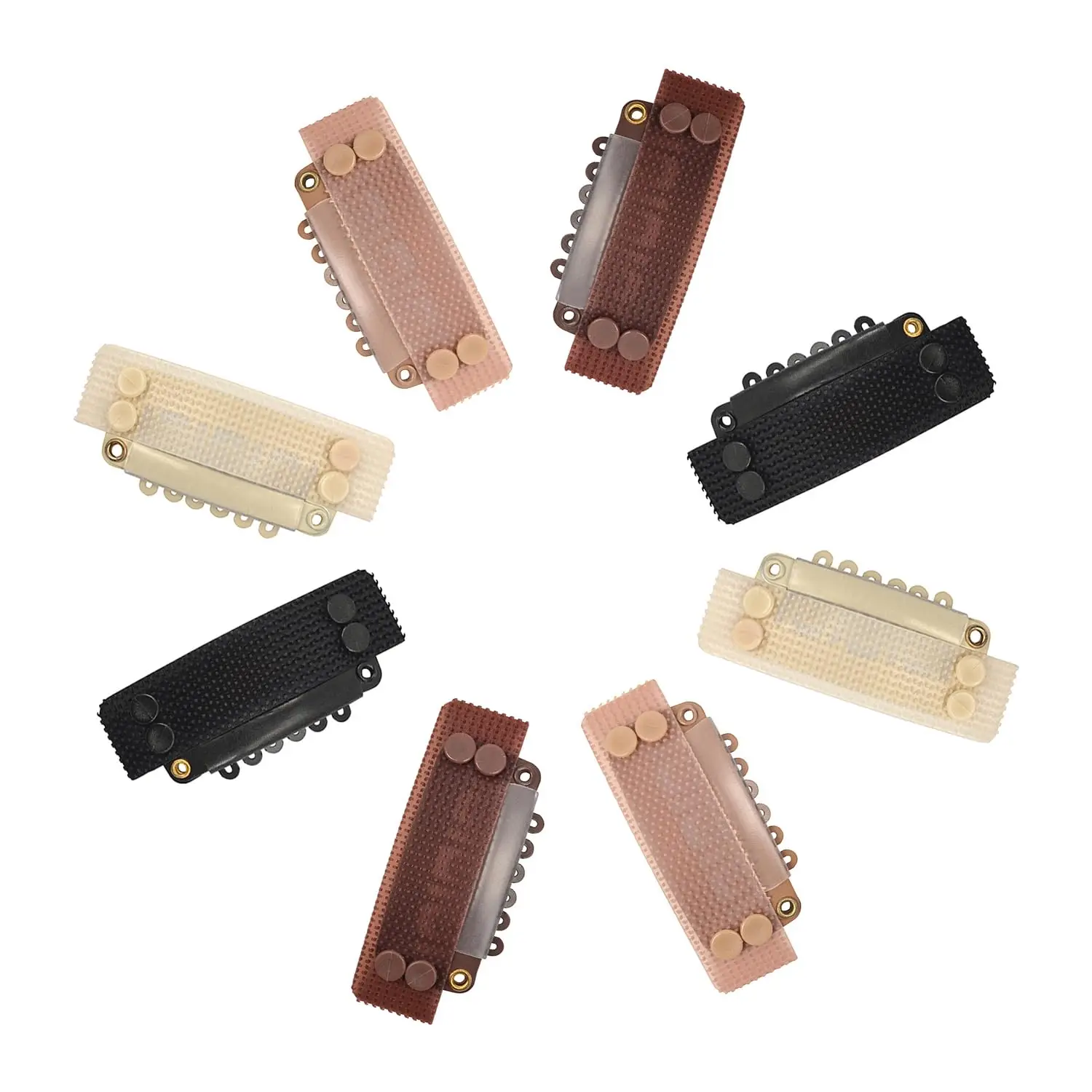 6Pcs Stickable U-Shape Wig Clips 28mm 32mm 6 Teeth Non Slip Hair Extension Clips For Windproof Wig Straps