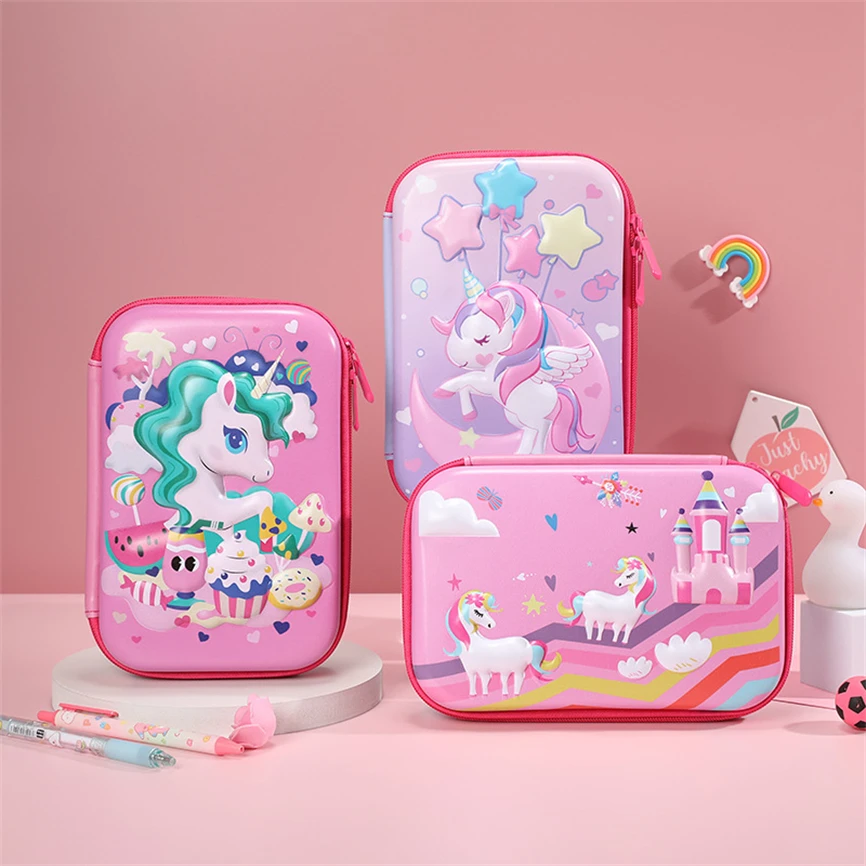 capa de lapis eva kawaii unicornio estuche cases 3d pentilbox bonito material escolar trousse piornik kalem kutusu coreano papelaria 01