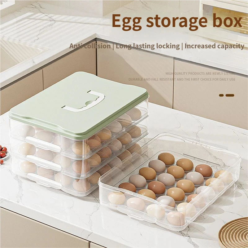Picture 4: Egg storage box refrigerator specific food grade fresh-keeping box kitchen storage and organization tool egg rack holder