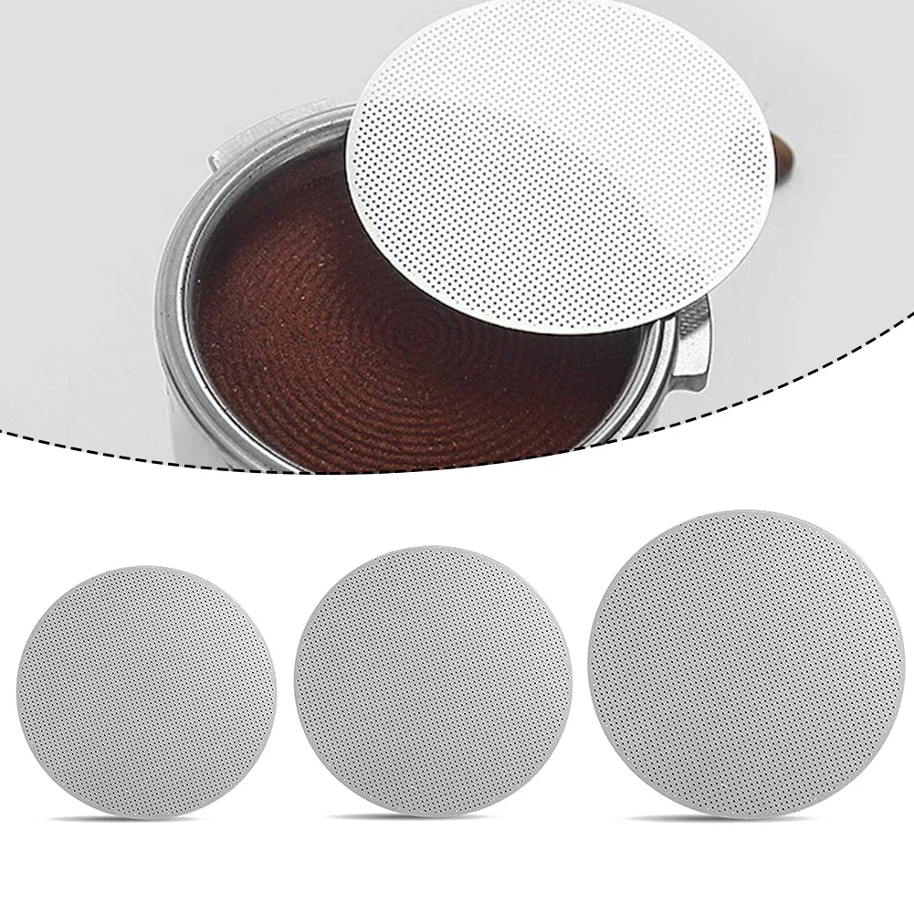 1pc Espresso Puck Screen 51/53/58mm Stainless Steel Coffee Portafilter Basket Filters Home Improvement Replacement Coffee Filter