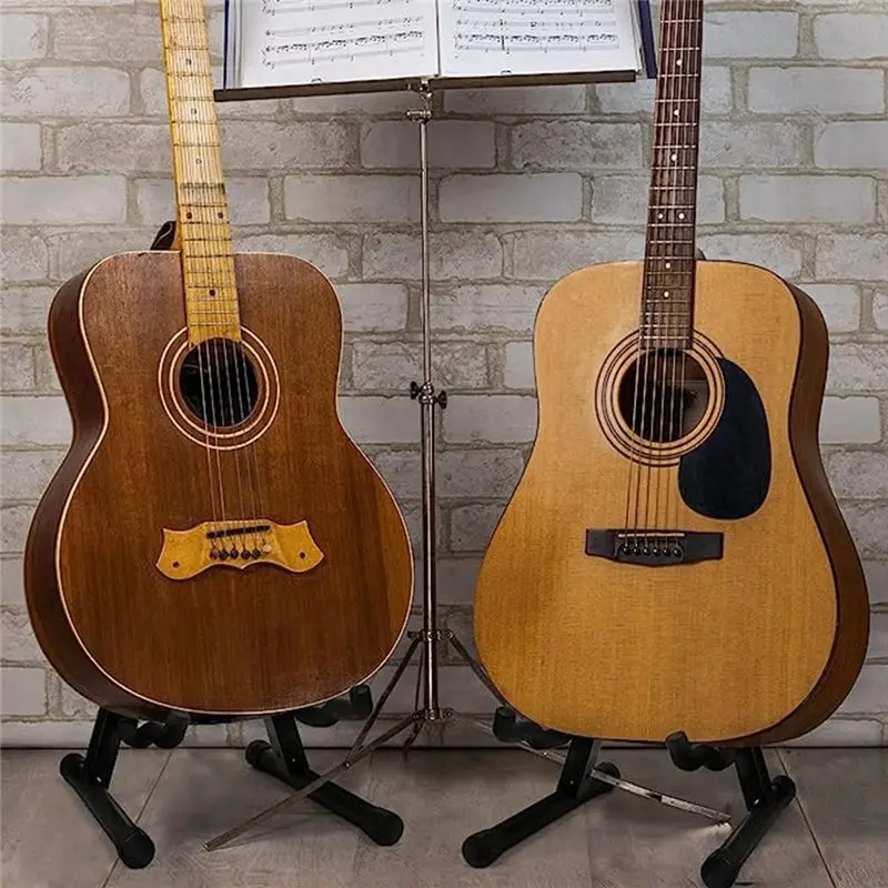 ad12-2-pcs-guitar-stand-folding-universal-assembled-black-frame-standguitar-stand-for-most-guitars-acoustic-electric-guitar