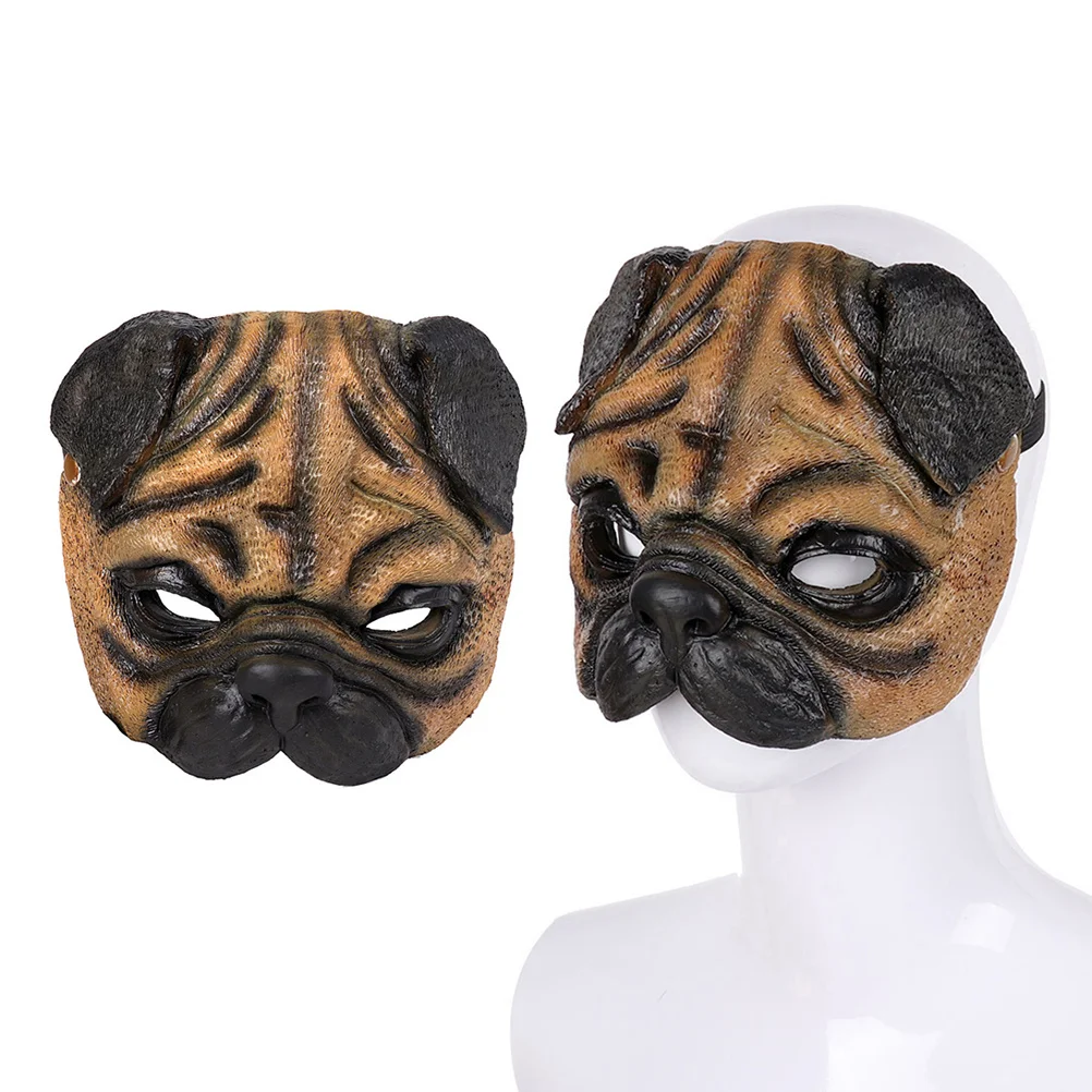

Halloween Mask Pug Dress-up Costumes The Cover Props