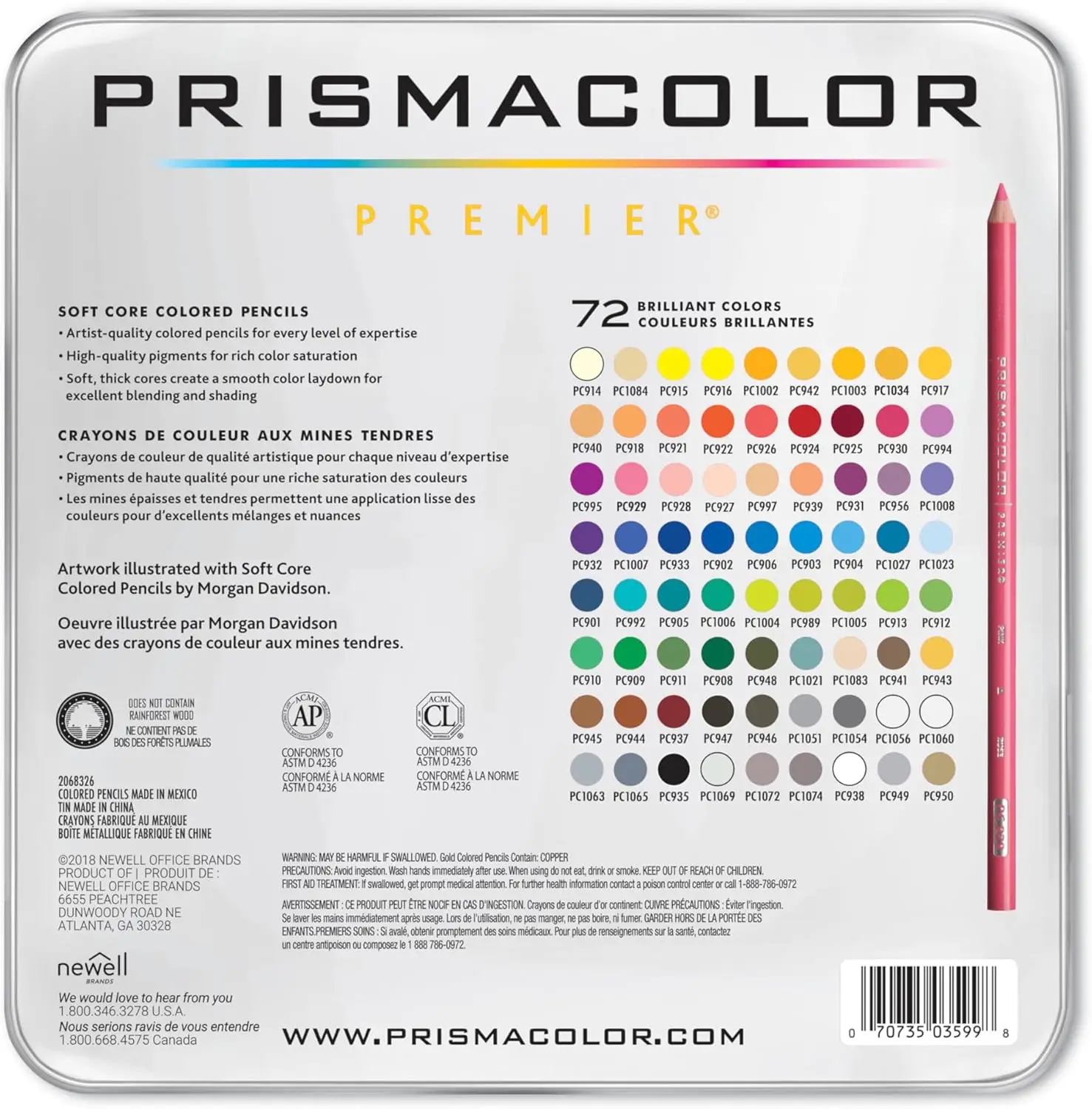 Prismacolor Colored Pencils | Premier Soft Core Pencils, Assorted, 72 Count