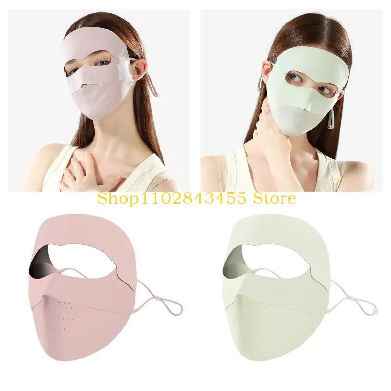 49MC Protector solar verano Máscara seda Protección UV Cubierta Protector solar Cubierta aire