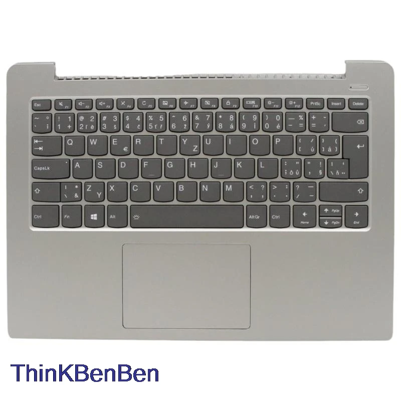 CZ Czech Platinum Grey Keyboard Upper Case Palmrest Shell Cover For Lenovo Ideapad 330S 14 14IKB 14AST 5CB0R07767