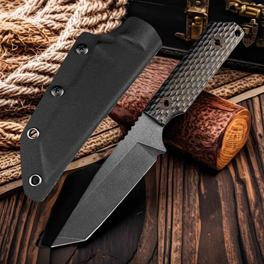 

Outdoor Fixed Blade Knife 8Cr13MoV Steel Blade G10 Durable Handle Jungle Exploration Hunting Military Tactical Tool with Sheath