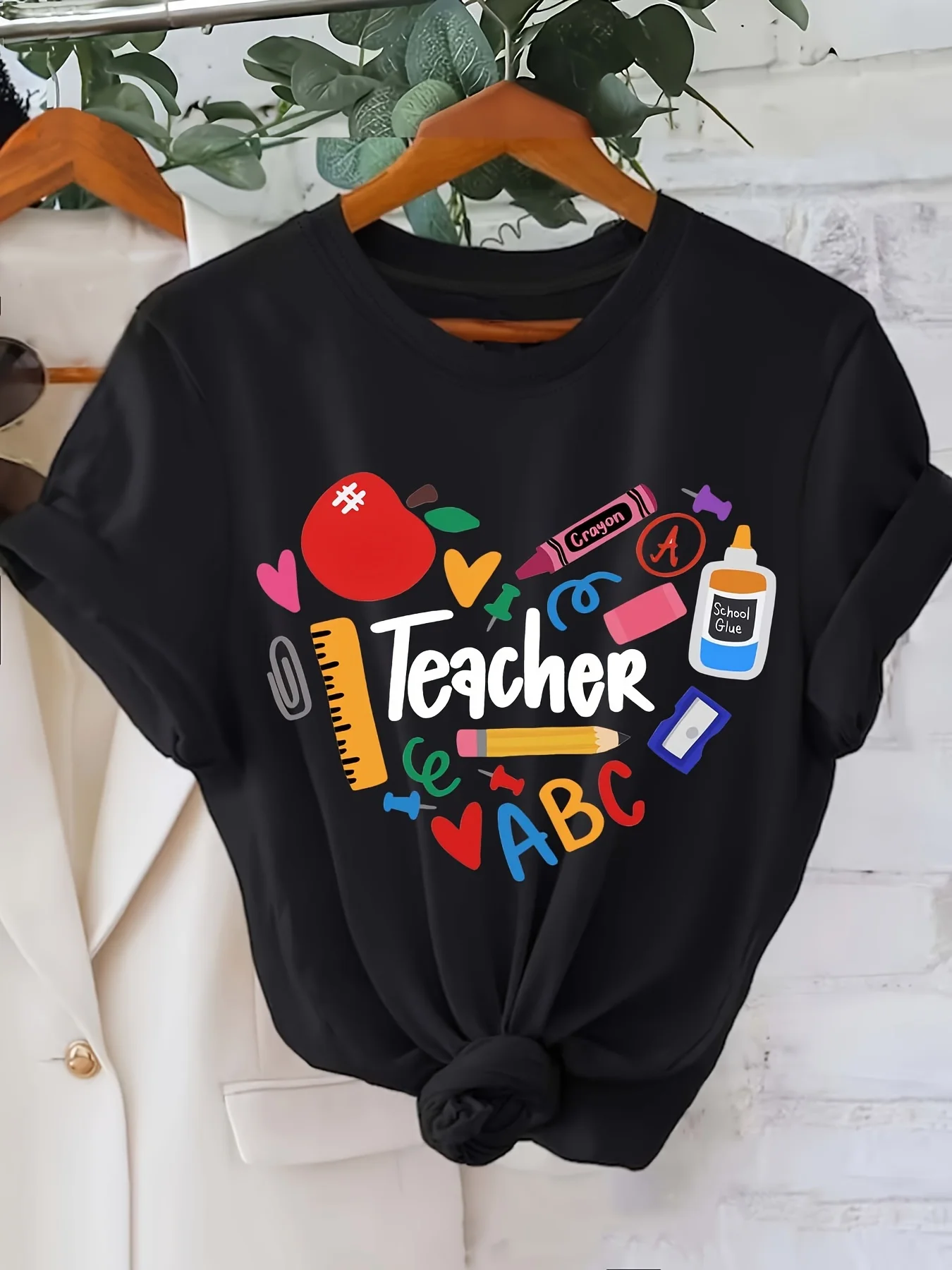 2025 نمط إلكتروني جديد مطبوع للجنسين موضة الشارع بأكمام قصيرة من القطن الخالص ورقبة مستديرة وأكمام قصيرة