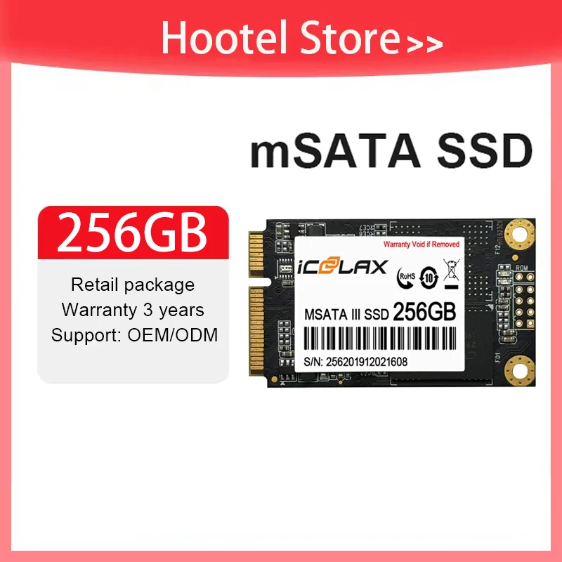 ICOOLAX Internal Msata SSD 128GB 256GB 512GB Internal Hard Notebook Hard Disk For Computer Accessory