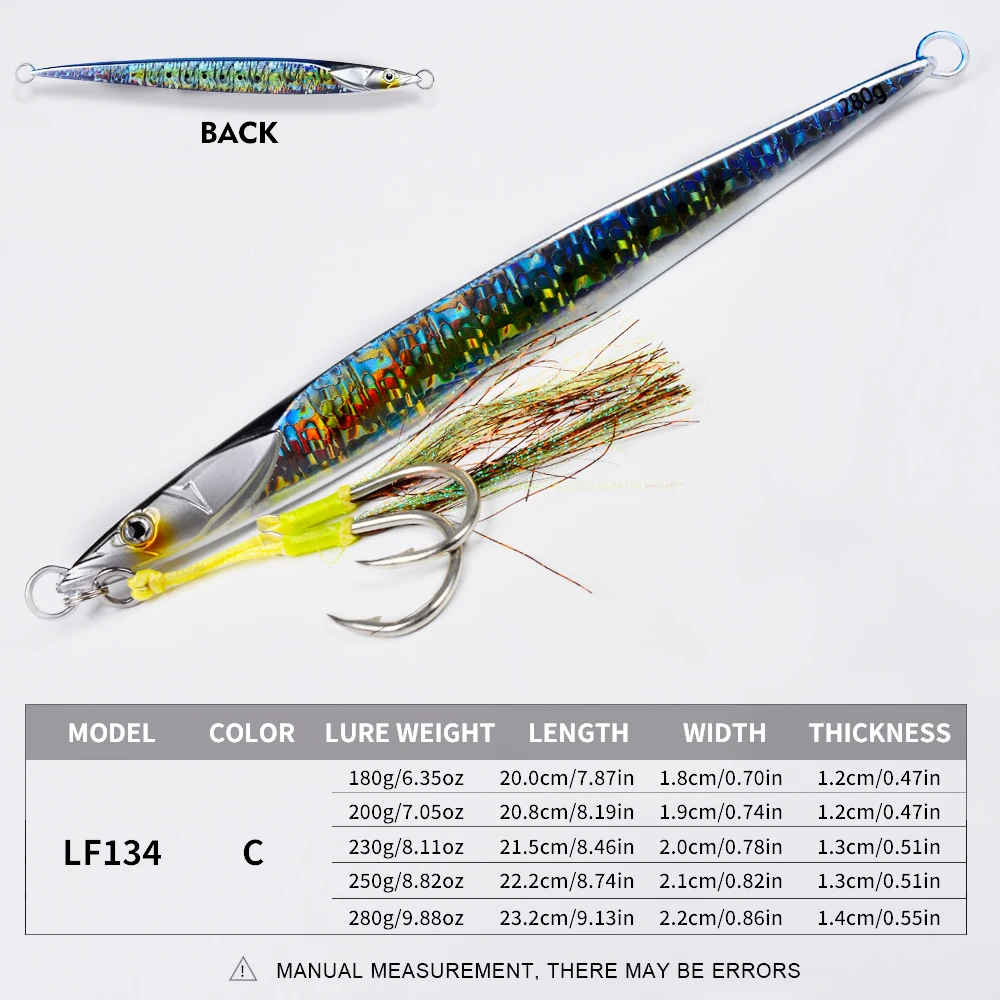 Proberos Vertical Jigging Artificial Lures 1pc Saltwater jigs Speed Jigging Slow Jigging Pitching Lures Jigging Lure Fishing jig view 2