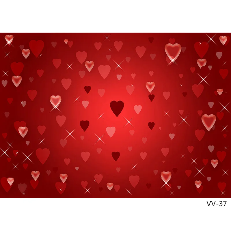 SHENGYONGBAO Valentine's Day Photography Backdrops Props Bokeh Rose Wedding Red Heart Light Candy Love Embrace Background AL-28