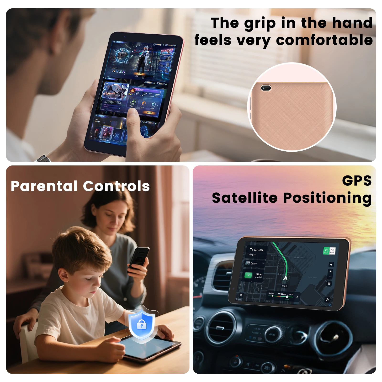 8-calowy tablet z systemem Android 11 o rozdzielczości 1280*800, obsługa języków rosyjskiego i angielskiego, usługi oprogramowania Huawei HMS, Bluetooth, obsługa Wi-Fi.