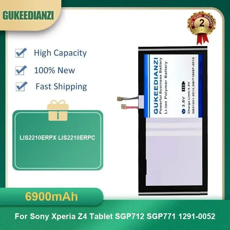 

6900mAh LIS2210ERPX LIS2210ERPC Laptop Battery For Sony Xperia Z4 Tablet SGP712 SGP771 1291-0052 High Capacity