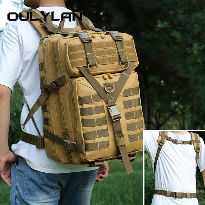 

Oulylan Men Practical Waterproof Tactical Backpack Male Sport Outdoor Hiking Rucksack New Large Capacity Camping Mountain Bags