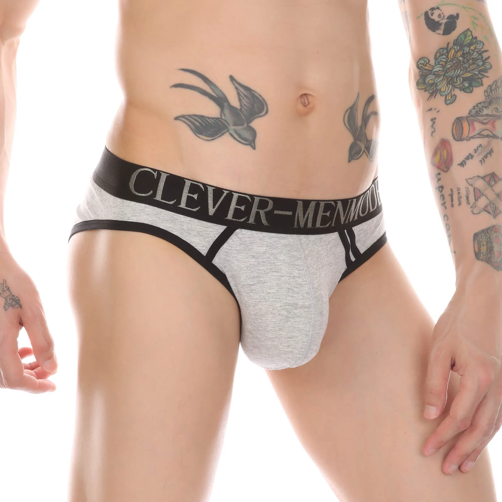 CLEVER-MENMODE القطن مثير الملابس الداخلية الرجال حزام رياضي ملخصات مفتوحة بعقب سراويل الأرداف Cuecas كبير القضيب الحقيبة تانغا Hombre زلات