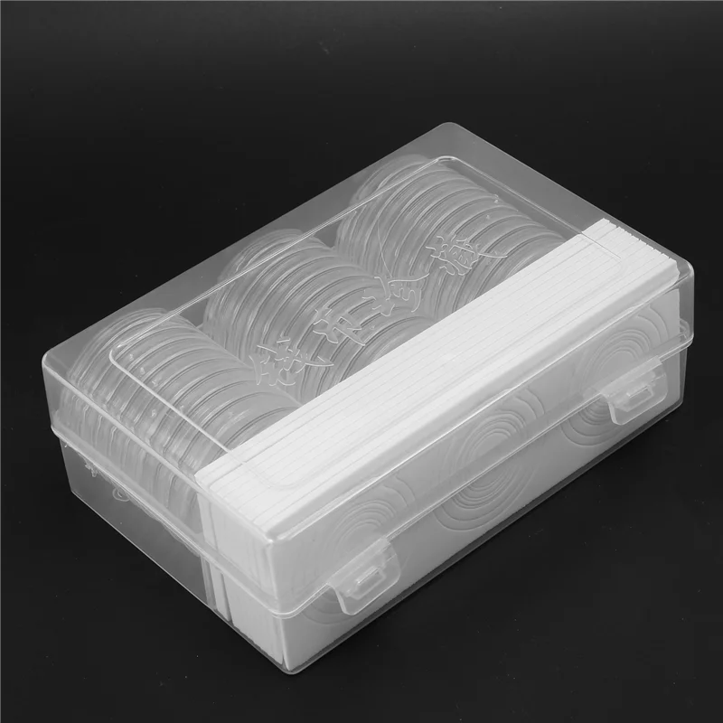 AA84 46mmコインカプセルホルダーと保護ガスケット付きコインホルダーケースボックス、コインコレクション用品用（8サイズ、90個）