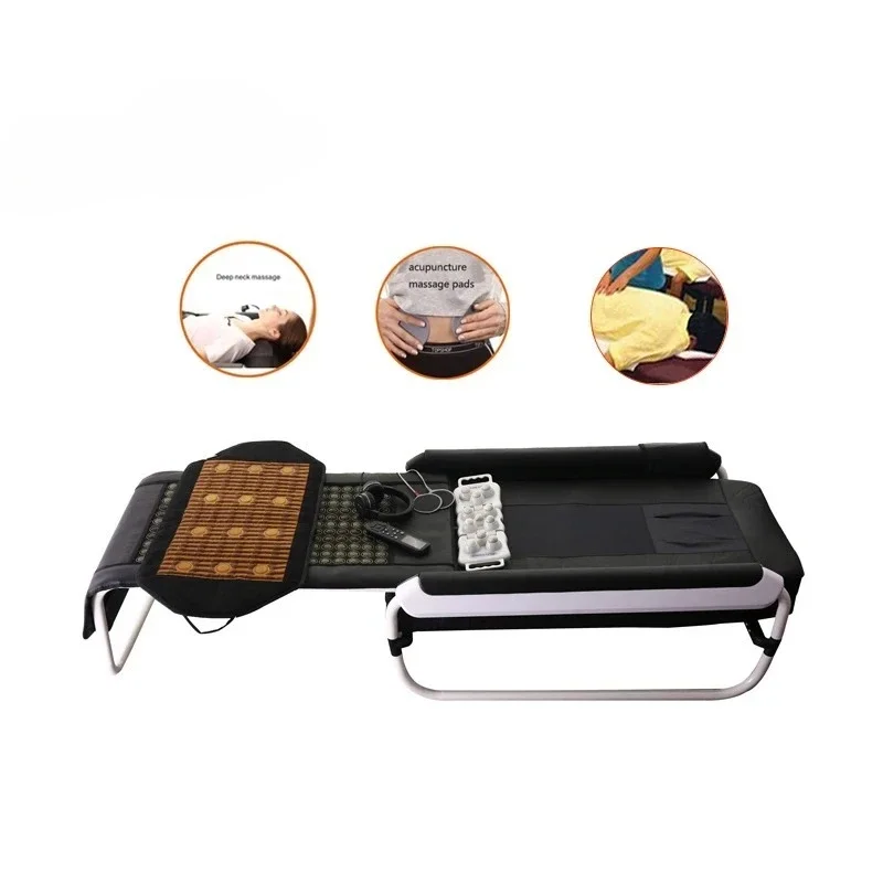 

Fitness New Arrival Nugar Best Massage Tables & Beds Spinal Muscle Relaxing Thermal Jade Stone Roller Massage Bed