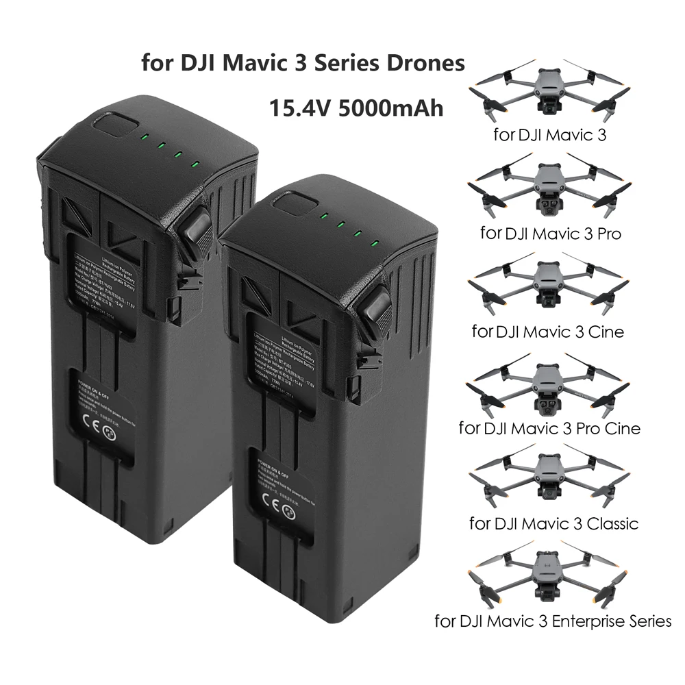 Drone Battery For DJI Mavic 3 Series 5000mAh 15.4V Lipo 4S Intelligent Flight Replacement Batteries For Mavic 3 Pro Cine Classic