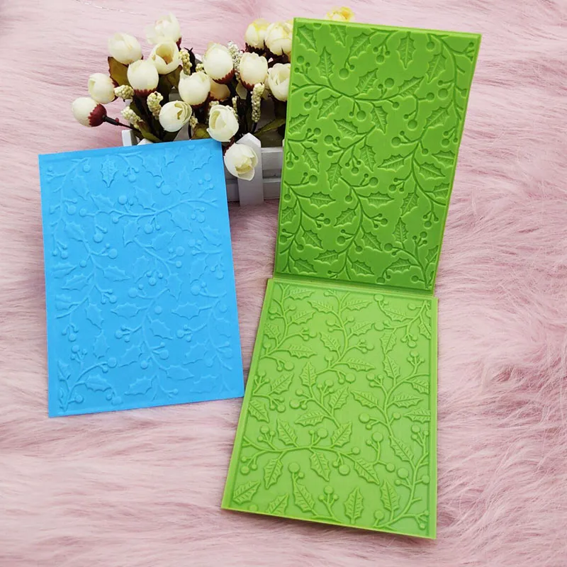 2022 NEW 3D Embossed Folder For DIY Craft Making Braiding, Leaves, Heart Pebbles And Cloud Background Cardstock Scrapbooking