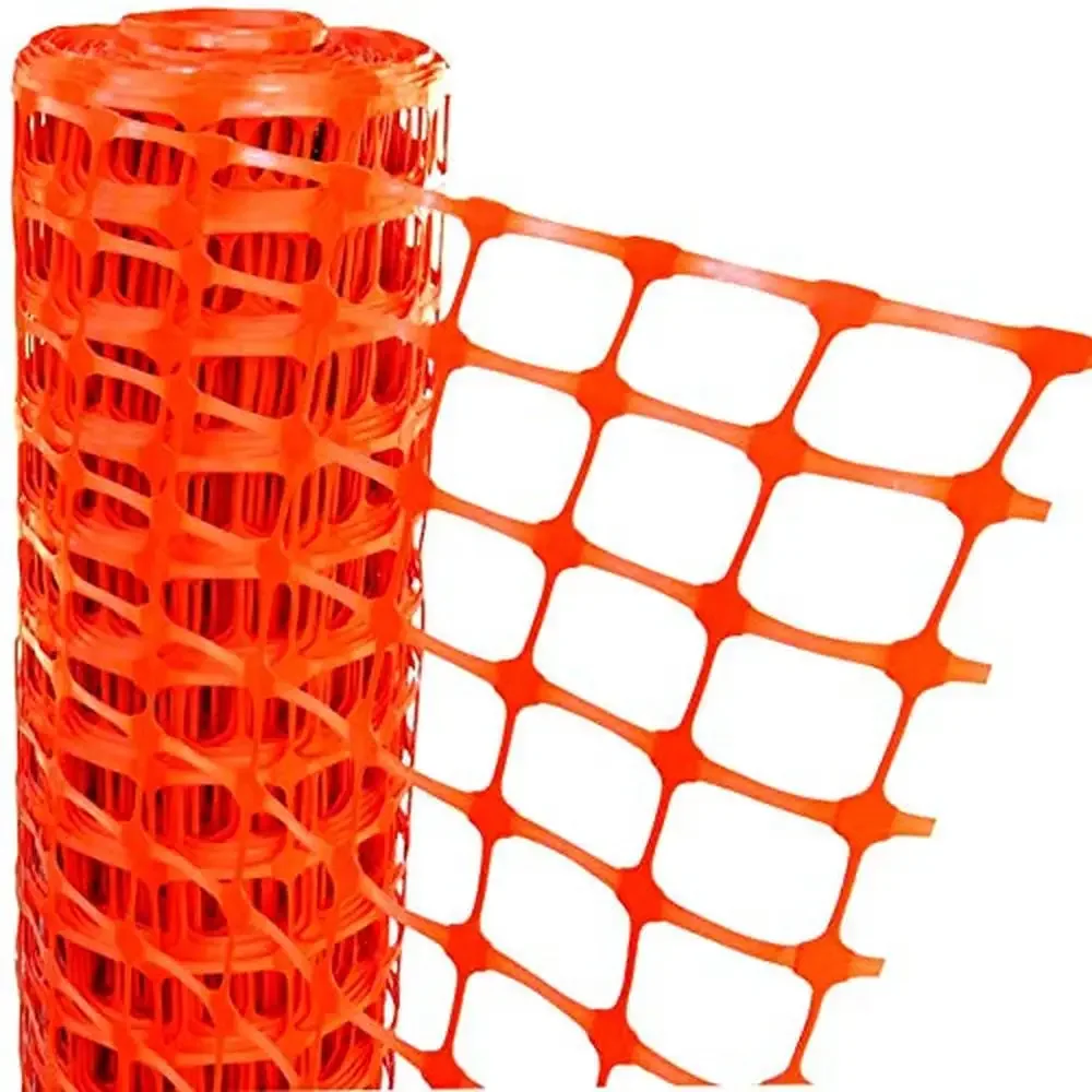 

Safety Mesh Fence Roll 4ftx250ft Orange UV Resistant Construction Crowd Control Snow Sand OSHA