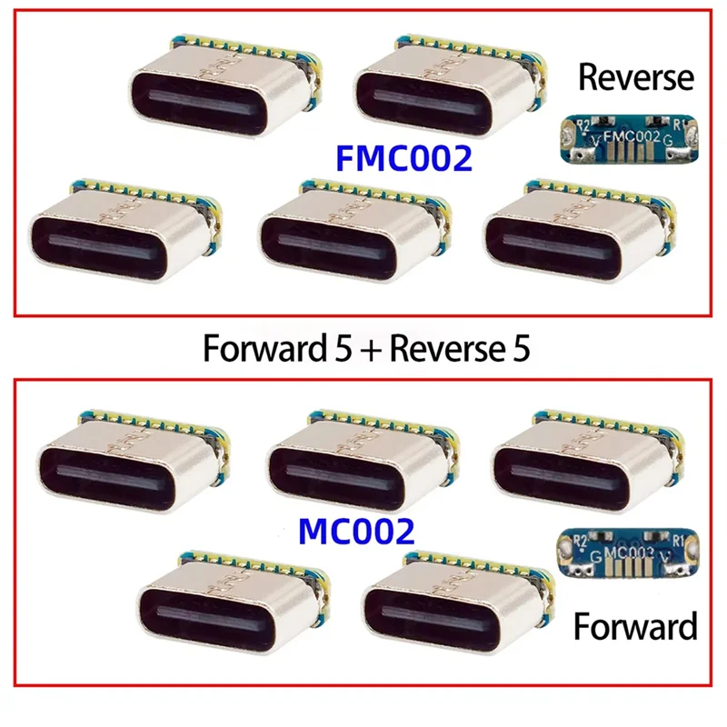 Connecteur AA60-USB type-c femelle, 5 broches, prise SMD SMT, Port de chargement, 10 pièces pour le soudage de PCB, adaptateur de réparation, bricolage