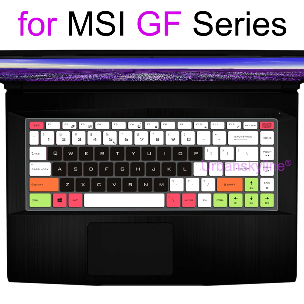 

Чехол на клавиатуру для MSI GF75 Thin GF65 Thin GF63 GF72 GF72VR GF62 GF62VR GF игровой силиконовый защитный чехол черный