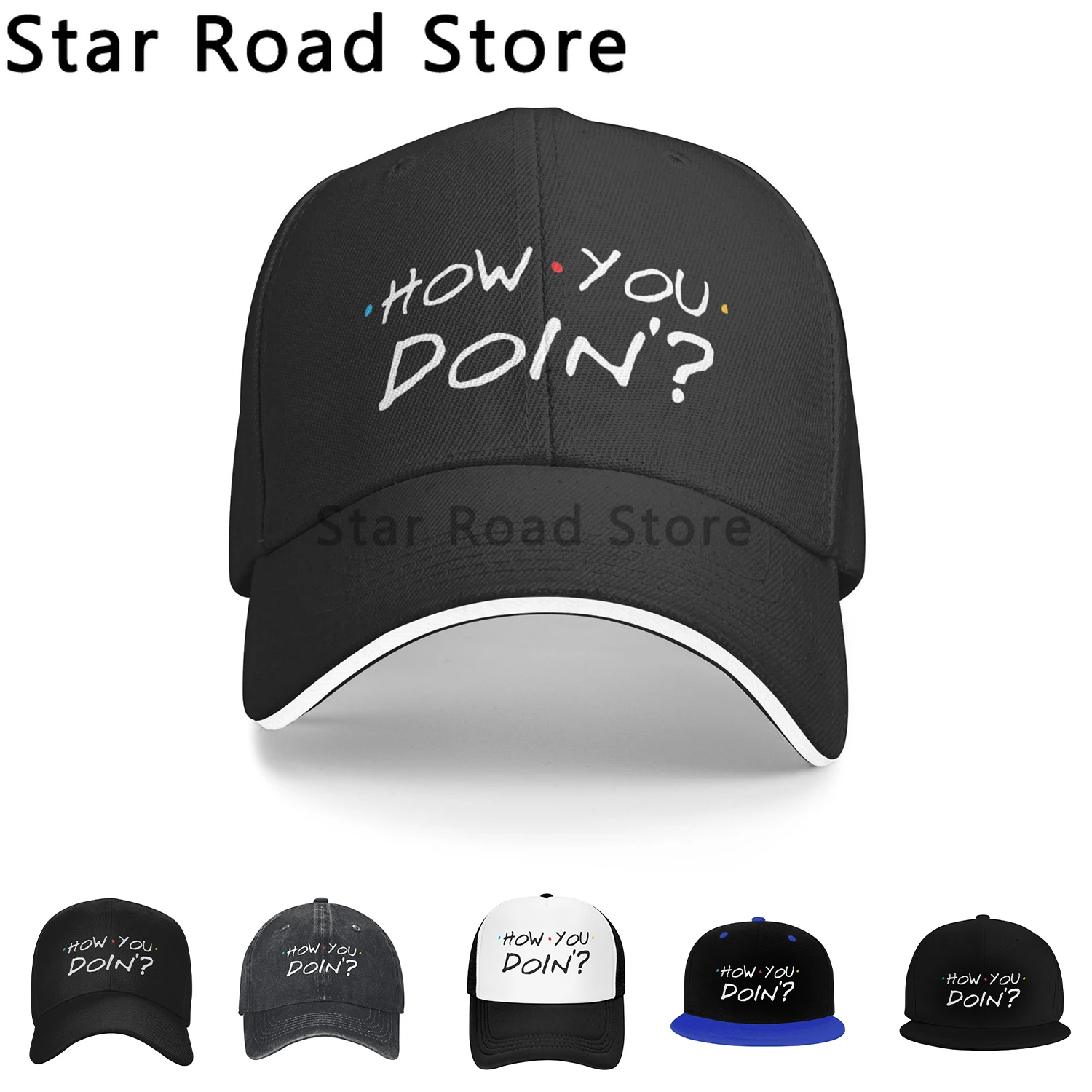 

Бейсболка с надписью «How You Doin Friends» для мужчин и женщин