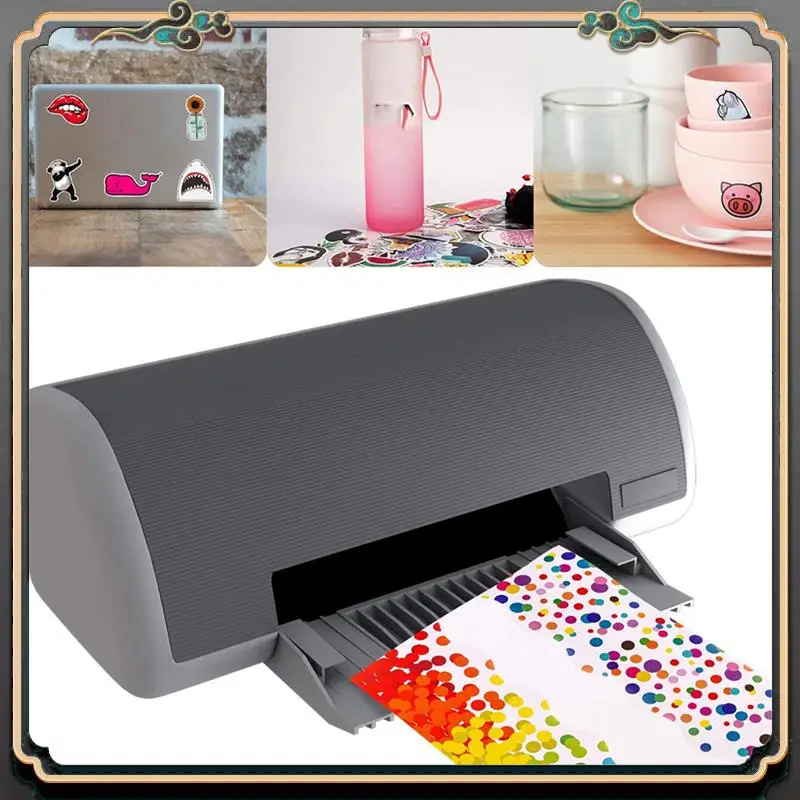 Reliable-50 Sheets Printable Vinyl Sticker Paper Self-Adhesive Waterproof Matte White Printing Paper Sheet, For Inkjet Printer