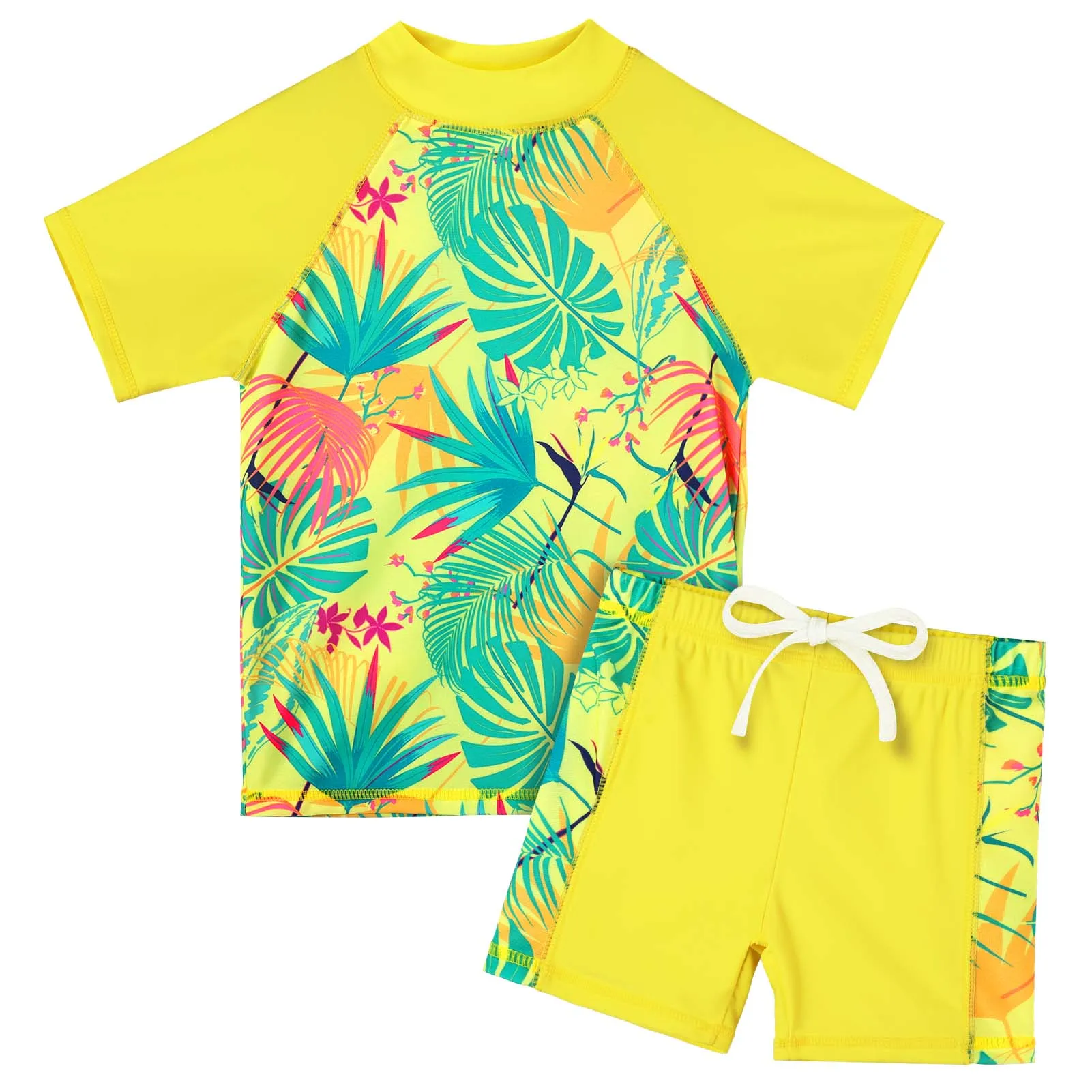 BAOHULU Kids Swimsuit UPF 50+ UV Sun Protective Rash Guard Two Pieces Set Beach Wear Summer Water Sport Wear Surfing Suit