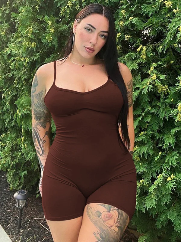 Bal Pure Color Susps Jumpsuit Strapl Overall High Waist Five-Quarter Metal Tead Fabric Straight Cut Winter New