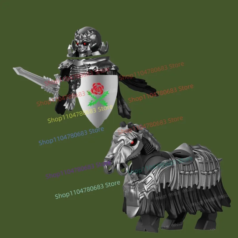 MOC Nuovo Building Block Shield Warrior Mini Figura Modello di assemblaggio Display Toy Figurine Anime Personaggio dei cartoni animati Regalo da collezione