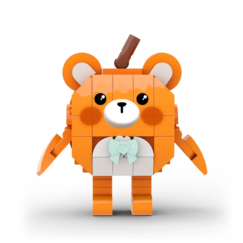 Bear figurine model, popular movie MOC assembly blocks, made of ABS material, the top choice for block enthusiasts as a gift