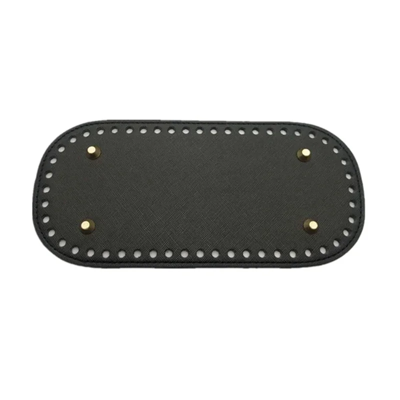 22x10cm Long For Knitted Pu Leather Bag Base Handmade Bottom With Holes Diy Crochet Bag Bottom Accessories