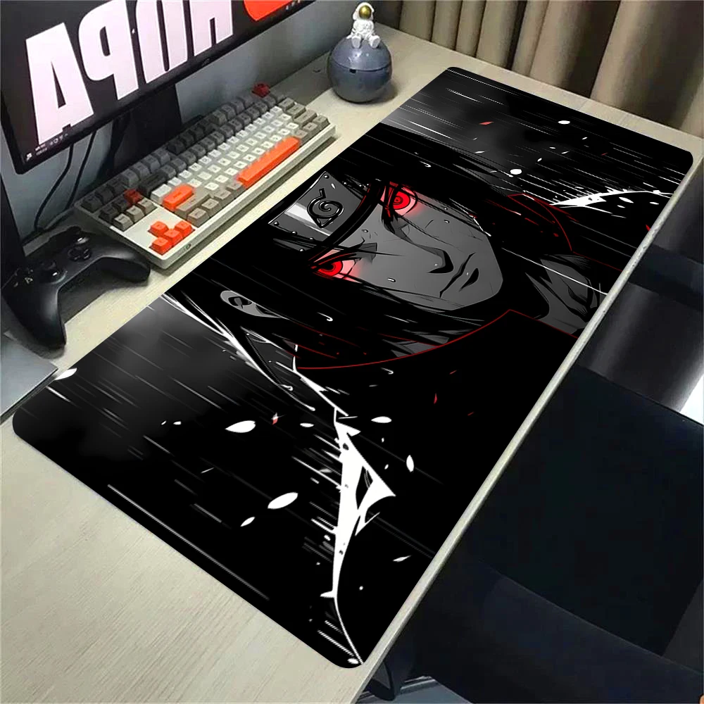 Японский крутой аниме коврик для мыши ноутбук Red Moon игровая клавиатура коврик XL N-narutoS коврик для мыши ПК I-itachi Gamer U-uchiha шкаф настольный коврик