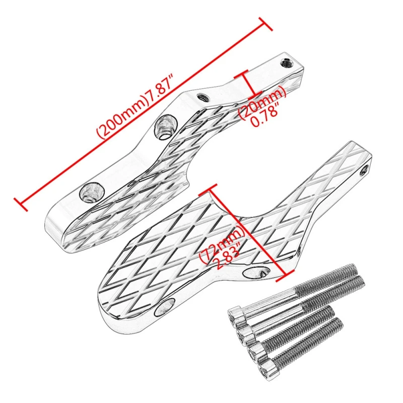 Motorcycle Rearward Passenger Footrest Extension Extend foot pedals For Piaggio VESPA GTS300 GTV125 60 200 250 300 125 300IE