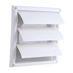 1 PC Plastic Air Vent Grille Cover 3 Flaps Wall Duct Ventilation Grill With Net New 15x15cm/20x20cm