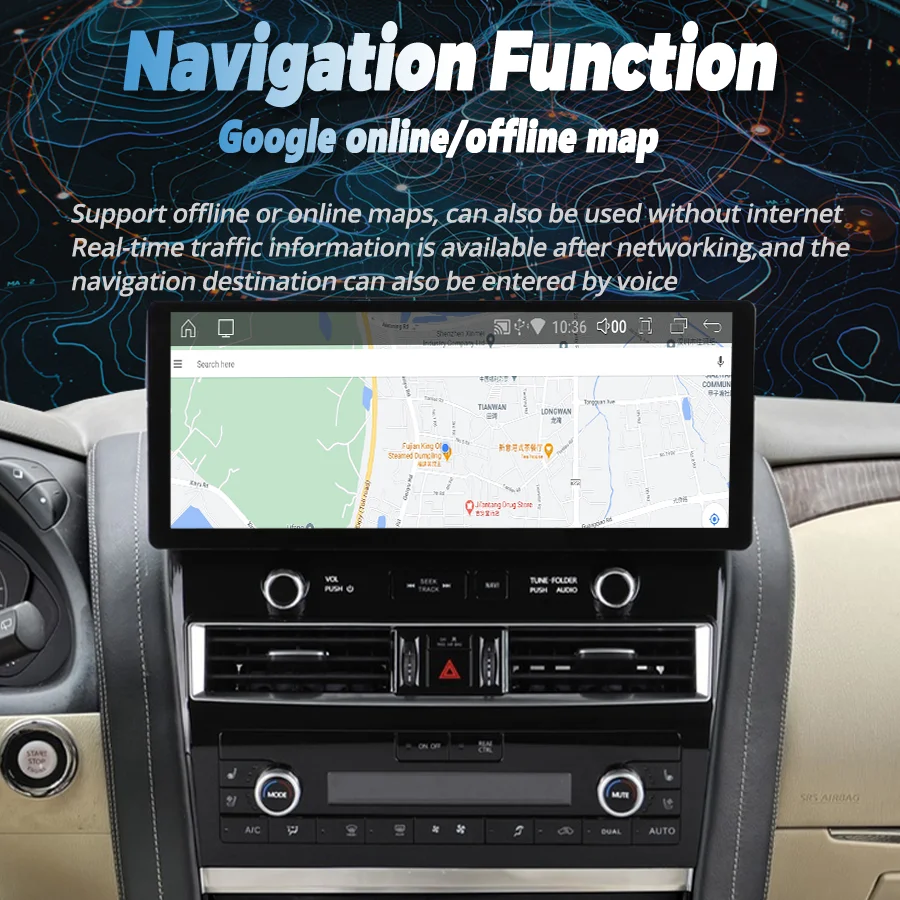 15.9inch Android Multimedia Video Player Radio For Nissan Patrol Armada Y61 Y62 2012-2020 Stereo Wireless CarPlay Navigation GPS
