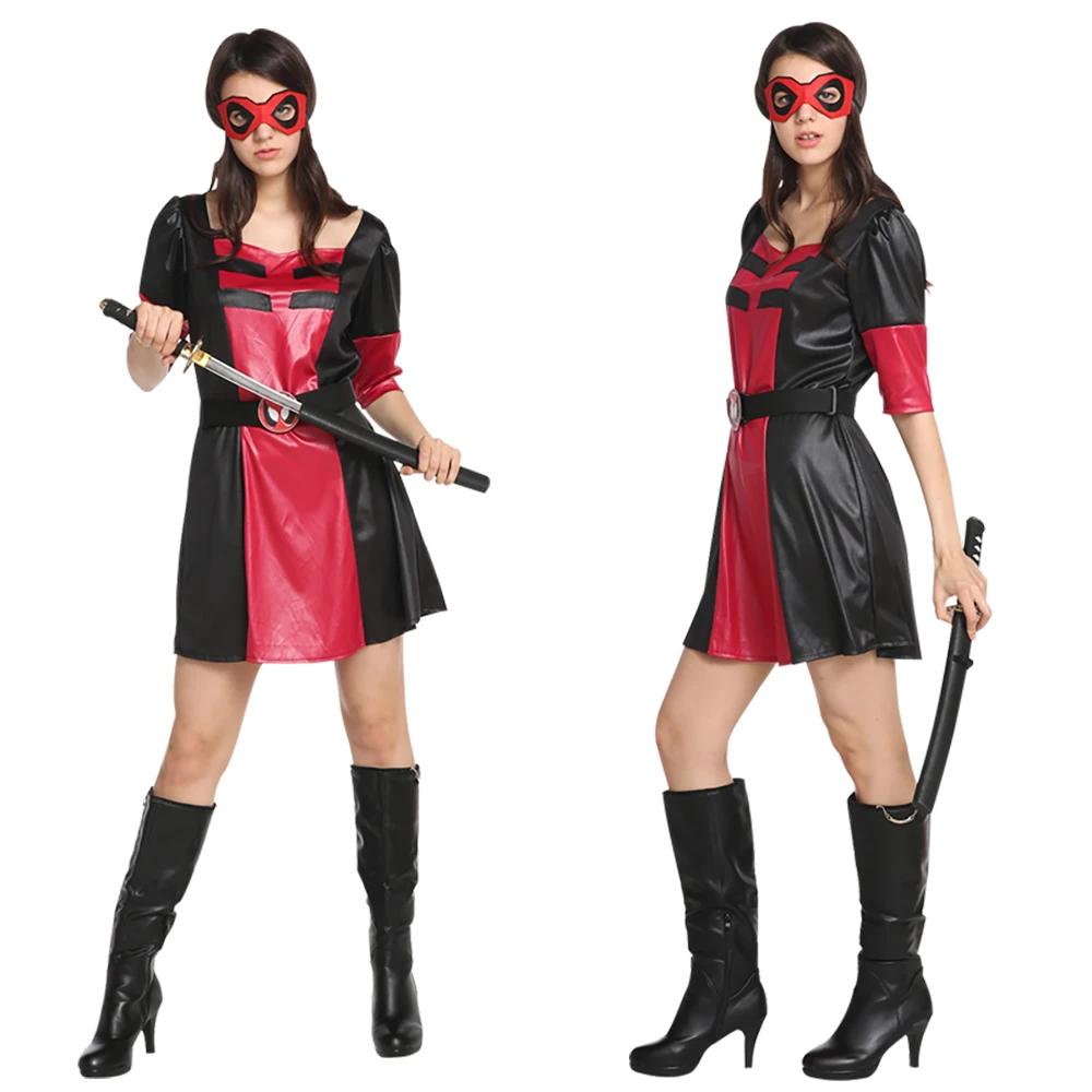 Conjunto de Cosplay de rendimiento Ninja para padres e hijos, disfraz de Ninja de lujo para fiesta familiar, traje de Kung Fu de superhéroe de Halloween