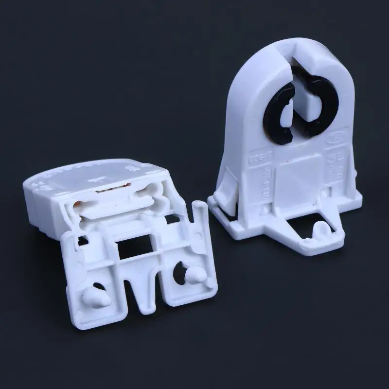 2Pcs 2A T8 Fluorescent Light Holder G13 Base Non-Shunted Tombstone Lamp Socket For LED Fluorescent Tube Light Accessories