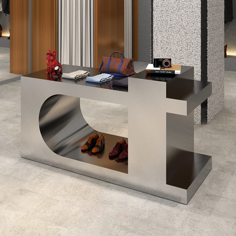 

Clothing Store Nakajima Taiwan Water Station Stainless Steel Brushed Display Table Product Display Table Women's Clothing