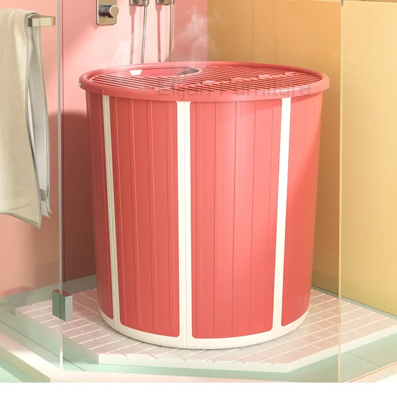 

Thickened Plastic Folding Bath Bucket Bathtub Large Capacity Creative Bathtub Bucket Shower Bathing Artifact Free Installation