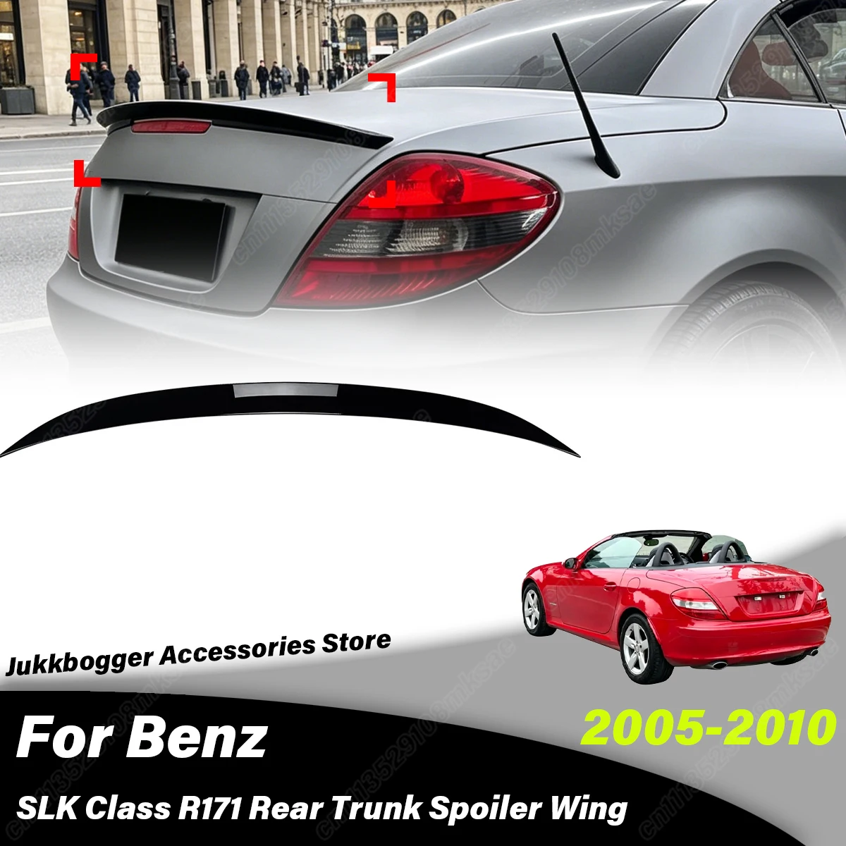 

For Mercedes Benz SLK Class R171 2005 2006 2007 2008 2009 2010 Automobile Rear Trunk Spoiler Wing Decoration Accessories Kit