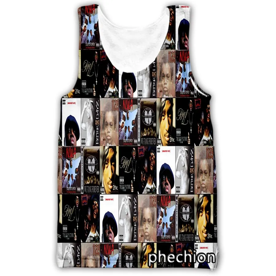 Men/Women Tupac 3D Printed Sleeveless Vest Streetwear Loose Sporting Tank Tops Broadcloth Causal Round Neck Clothing