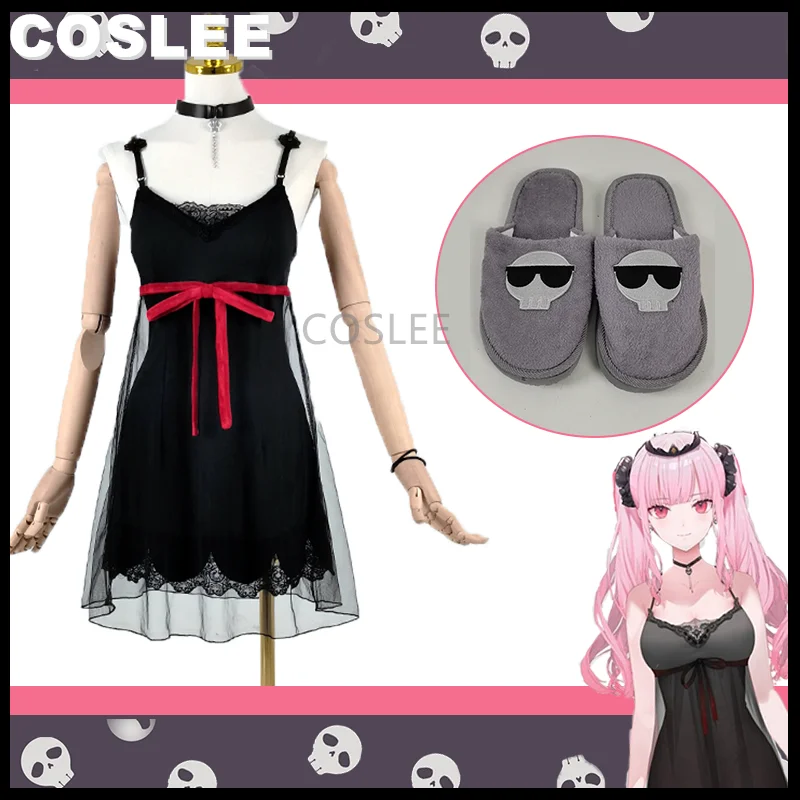 

COSLEE Vtuber Hololive EN Mori Calliope Cosplay Costume Daily Pajamas Dress Role Play Halloween Carnival Outfit For Women XS-XXL