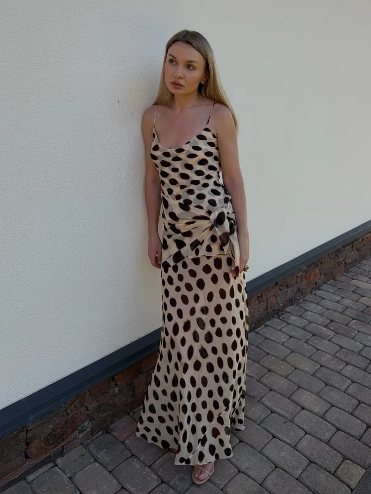 Fashion Polka Dot Patchwork Vestido Women Elegant Spaghetti Strap Slim Fit Bodycon Dresses Summer Vacation Date Club Outfit 2026 image 5